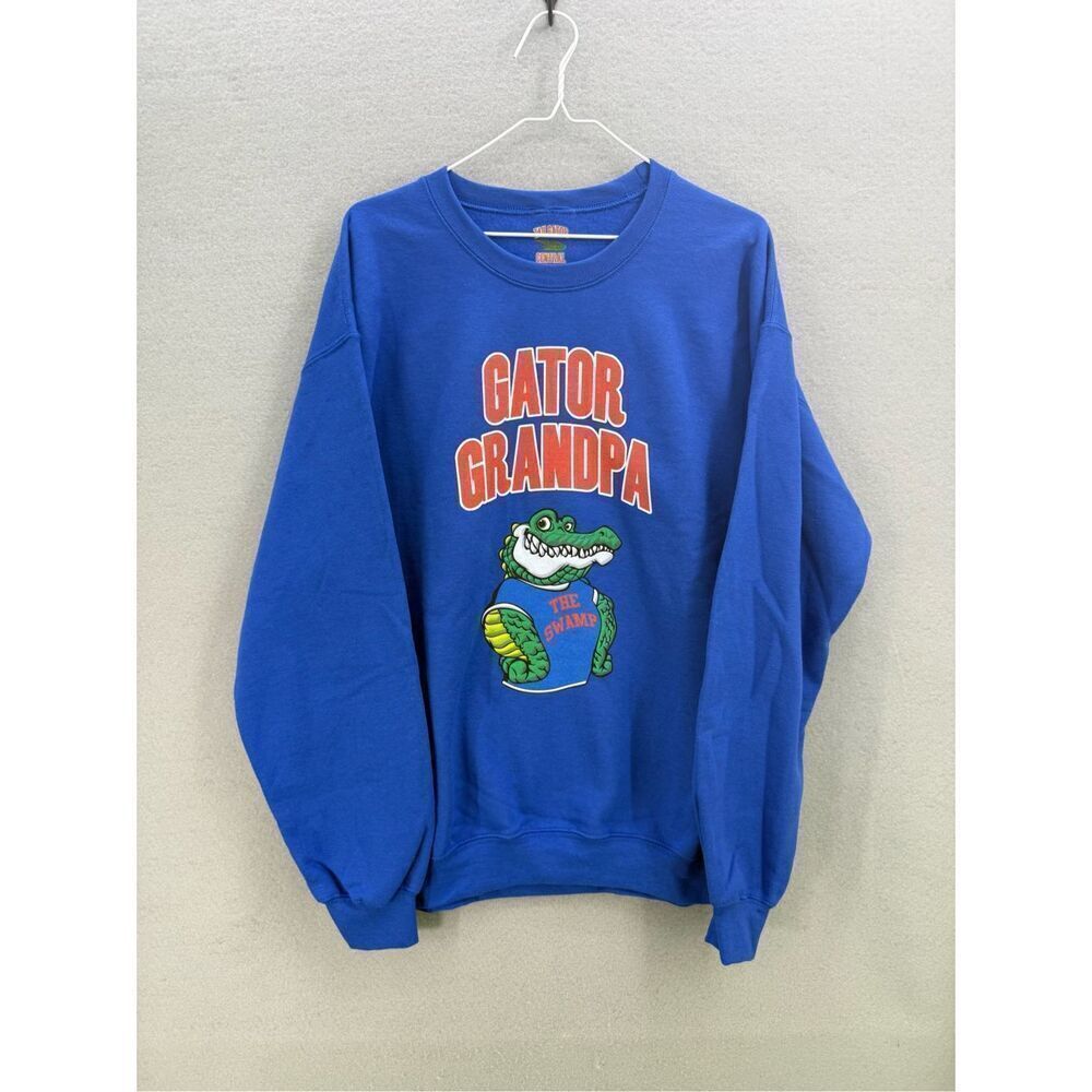 Tailgator Central Blue Long Sleeve Gator Grandpa Florida Pullover Sweatshirt Lar